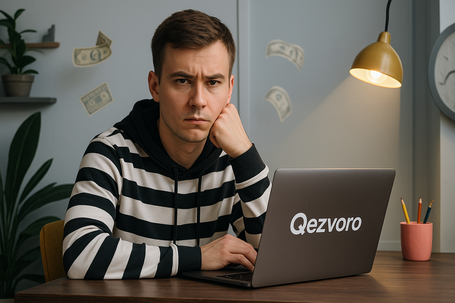 Graf s rozdělením uživatelských recenzí Qezvoro Platform v Česku podle témat (např. výběry, technické problémy, provize).